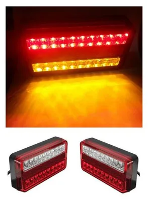 Obrázok produktu pre Sada LED zadných svetiel pre autobus, nákladné vozidlo, nákladné auto s prívesom, príves, karavan, s 4 funkciami, 12 V
