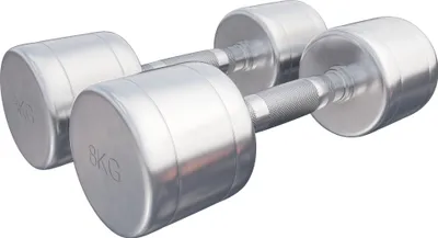 Produktbild von GORILLA SPORTS® Kurzhanteln - 2er Set, 16 kg (2x8 kg) Gewichte, Rutschfest, gerändelt, Verchromter Stahl - Hantelset, Rundhanteln, Kurzhantelset