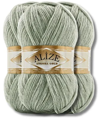 Image de Alize 3 x 100 g de laine Angora Gold, unie, crochet, tricot (881)