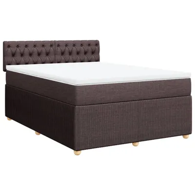 Produktbild von Boxspringbett mit Matratze Dunkelbraun 160x200 cm Stoff