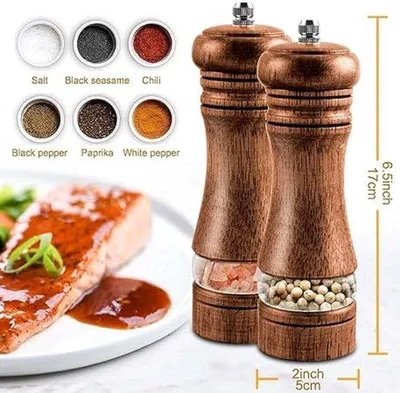 Produktbild von Famanu Salz- und Pfeffermühle Set - 2-teilig, Holz und Acryl