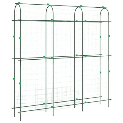 Zdjęcie produktu dla vidaXL Siatka na rośliny w kształcie litery U 181x31x182,5 cm stalowa