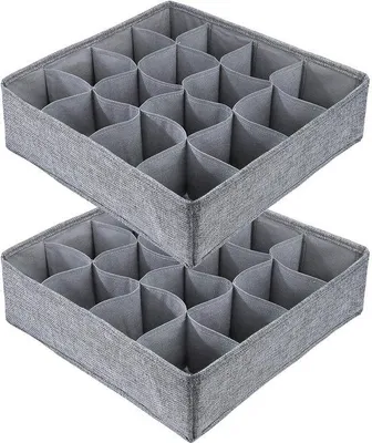 Zdjęcie produktu dla Organizer do szuflad, Falter, szary, zestaw 2 sztuk, przechowywanie ubrań