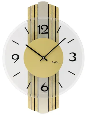 Immagine prodotto di orologio da parete moderno con finitura in ottone antico - AMS Modello: 9673