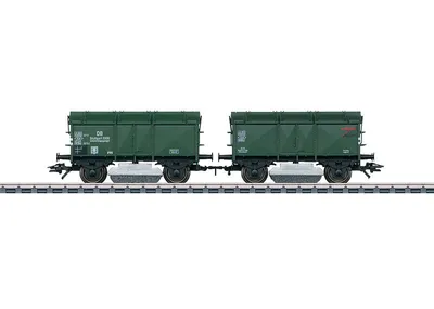 Produktbild von MÄRKLIN H0 Klappdeckelwagen 2er Set Schienenreinigungswagen 46010