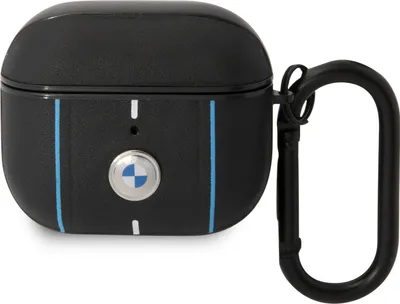 Immagine prodotto di Custodia BMW Airpods 3 Sig - Pelle - Linee di colore - Nero