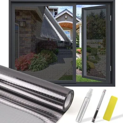 Productafbeelding van Famanu privacyfolie voor ramen - Zelfklevend en herbruikbaar - 44,5 x 400 cm