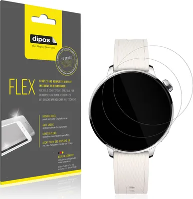 Produktbild von 2x Schutzfolie für Oppo Watch X2 Mini Folie, 100% Displayabdeckung, dipos Flex