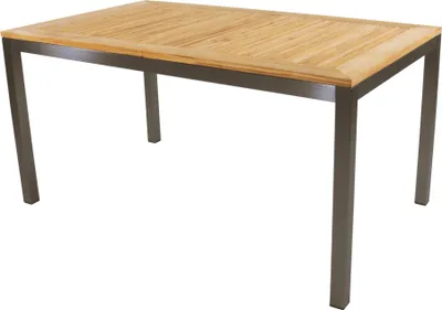 Immagine prodotto di Tavolo allungabile - 152-210x90 cm - Acciaio inox - Teak