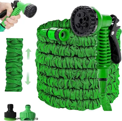 Produktbild von Gartenschlauch, Flexibler Gartenschlauch, Grüner ausdehnbarer Gartenschlauch, Multifunktionaler ausdehnbarer Schlauch, zusammenziehbarer ausdehnbarer Gartenschlauch (75FT: 22,5M, Grün)