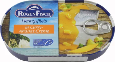 Produktbild von Heringsfilets in Curry-Ananas Creme (200 g)