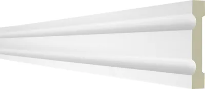 Produktbild von 2 Meter Flachleiste 120x26mm - Stuckprofil aus Polyurethanglatt, weiß, stoßfest - AD362 Hexim Perfect Serie 1 - Deckenleiste Flachleiste Wandleiste Profil