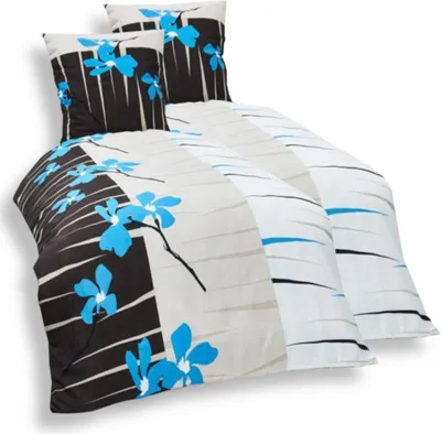 Produktbild von DreamHome 4 teilige Bettwäsche Mikrofaser AllSeason Bettbezug für Bettdecke, Steppdecken 135x200 und Kissen 80x80 Große Auswahl an Farben, Kissenbezug , Design - Motiv:Design 20