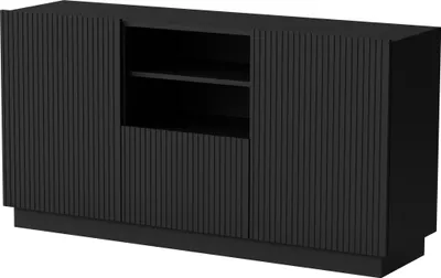 Produktbild von Furniture24 Sideboard Liverti 150 - C Kommode 150 X 78 X 42 Cm Schwarz Mdf Wohnzimmerschrank
