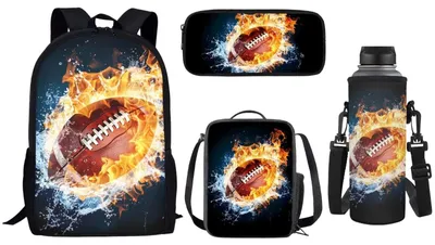 Imagen del producto de Conjuntos de mochilas escolares de 4 piezas, que incluyen estuche para el almuerzo y estuche para lápices