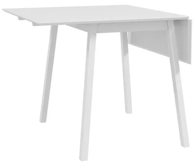Obrázok produktu pre Rozkladací jedálenský stôl – drevený rozkladací stôl | Farba: biela | Rozmery: 110x86x75 cm