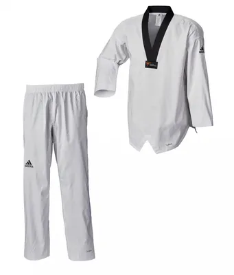 Produktbild von adidas Taekwondoanzug, adi Fighter Eco WT, schwarzes Revers 190