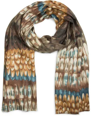 Produktbild von styleBREAKER weicher Schal mit Schuppen Muster und Fransen, Winter Strickschal, Tuch, Damen 01017057