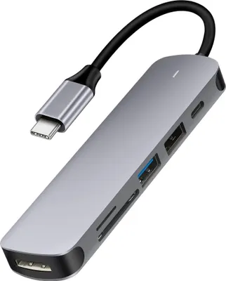 Produktbild von Shanfeng 6 in 1 USB C Hub HDMI, USB C Adapter MacBook Pro/Air Adapter