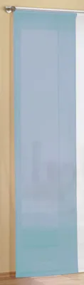 Produktbild von Preisgünstiger Flächenvorhang Schiebegardine, transparent, unifarben, mit Zubehör, 245x45, Blau, 85589