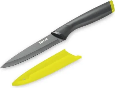 Produktbild von Tefal Fresh Kitchen Universalmesser gelb + Schutzhülle - 12 cm K12207, Universalmesser, 12 cm, Edelstahl, 1 Stück(e)