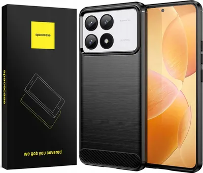 Zdjęcie produktu dla Etui ochronne SPACECASE Carbon do Poco F6 Pro 5G black