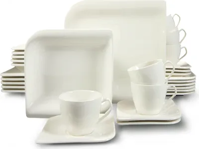 Produktbild von CreaTable - NEW PACIFIC weiß - Kombiservice 30-tlg aus Porzellan / Tafelgedeck