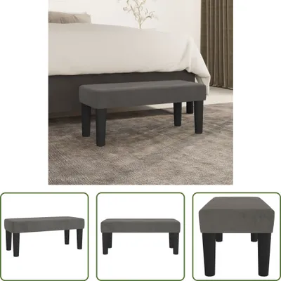 Produktbild von The Living Store Sitzbank Dunkelgrau 70x30x30 cm Samt