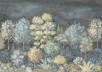 Immagine prodotto di Carta da parati Erismann Wooded Landscape Grigio Blu - 661066 - 400 cm x 2,7 m