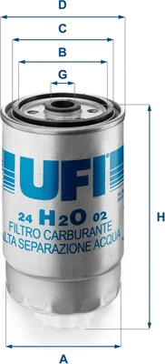 Produktbild von UFI KRAFTSTOFFFILTER Filtereinsatz 24.H2O.02