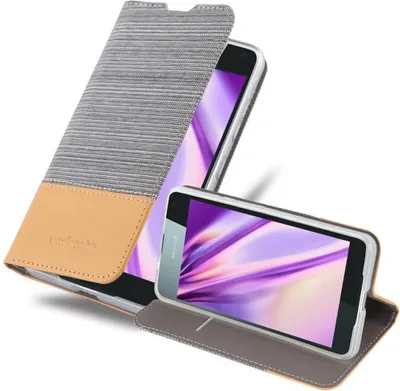 Produktbild von Cadorabo Hülle für Nokia Lumia 650 Schutzhülle in Grau Handy Hülle Etui Book Case Cover
