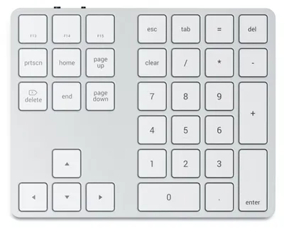 Image de Satechi Extended Sans Fil Keypad – Connexion Bluetooth – Touches de Fonction et Flèches de Navigation – Compatible avec les Accessoires Apple