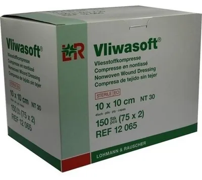 Produktbild von VLIWASOFT Vlieskompressen steril 10x10 cm 4l.