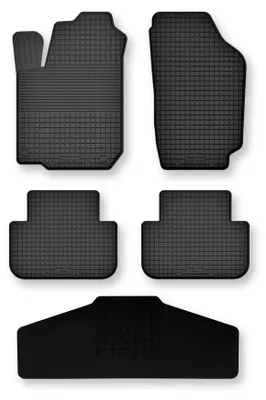 Zdjęcie produktu dla Dywaniki gumowe z tunelem do Mitsubishi Carisma 1995-2004 (sedan/liftback/hatchback) – 5 szt., czarne, dobierane – Wielganizator Semi-Universal