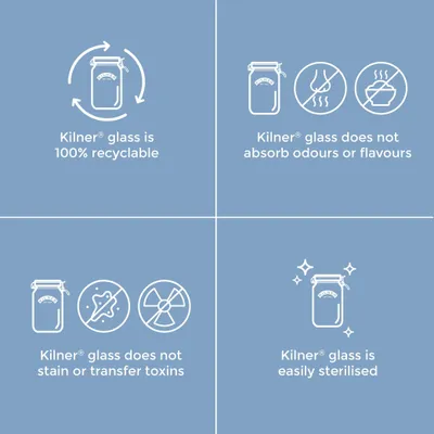 Produktbild von Vorratsglas 1,5L quadratisch Kilner mit Bügelverschluss luftdicht Glas