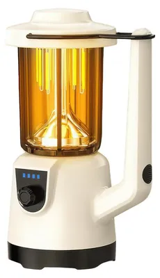 Produktbild von 2-in-1 LED Taschenlampe & Laterne – wiederaufladbar, 4000mAh Powerbank Taschenlampen, stufenlos dimmbar, Für Camping, Notfälle & Zuhause