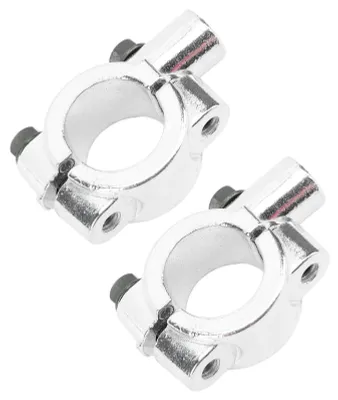 Obrázok produktu pre 2 ks motocyklové zrkadlo na riadidlá, zadné zrkadlo, 22 mm závitový držiak, upínací adaptér pre motocykle, ATV, skútre, strieborný M10