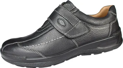 Immagine prodotto di Jomos scarpa bassa da uomo in vera pelle con chiusura a velcro nero, Uomo:44 EU