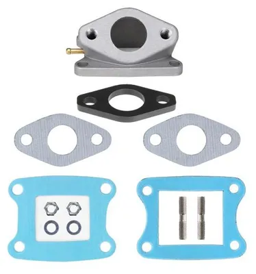 Image de Collecteur d'admission 24 mm + plaque isolante + joints pour Honda MT, MB, MTX, MBX 50 de Citomerx