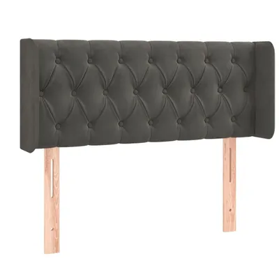 Produktbild von vidaXL Kopfteil mit Ohren Dunkelgrau 103x16x78/88 cm Samt