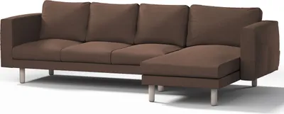 Produktbild von Dekoria Bezug für Norsborg 4-Sitzer Sofa mit Recamiere, braun, Norsborg Bezug für 4-Sitzer Sofa mit Recamiere