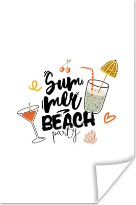 Produktbild von MuchoWow® Poster Cocktail - Kirsche - Sommer 120x180 cm - Kunstposter