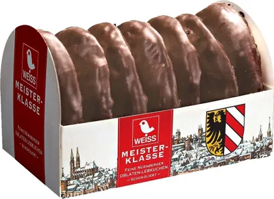Produktbild von Weiss Meisterklasse feine Oblaten Lebkuchen mit VOLLMILCH Überzug