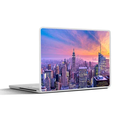 Produktbild von MuchoWow® Laptop Aufkleber Sticker Cover New York - Farben - Skyline 40x30 cm - Laptop Dekoration - Selbstklebend