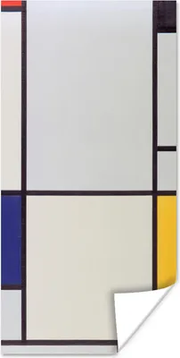 Produktbild von MuchoWow® Poster Tableau I - Piet Mondrian 75x150 cm - Dekoration für die Wände