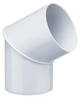 Produktbild von INEFA Regenrohrbogen 60 Grad für Fallrohr, PVC DN100 / 100mm Weiß Verbindungsstück Dachrinnenzubehör, einfache Montage, Germany