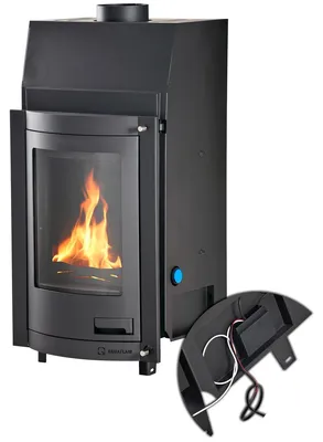 Image de HS FLAMINGO insert de cheminée AQUAFLAM 7 PANORAMA avec échangeur de chaleur et régulation de base