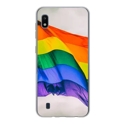 Produktbild von MuchoWow® Handyhülle Schutzhülle Hülle für Samsung Galaxy A10 Foto einer Regenbogenflagge Silikon Softcase Handy Hülle - Schutzhülle