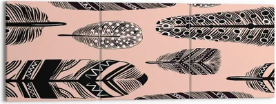 Produktbild von Bild auf Leinwand - Leinwandbild - Grafik Feder - 150x50cm - Wand Bild - Wanddeko - Wandbilder - Leinwanddruck - Bilder - Kunstdruck - Wanddekoration - Leinwand bilder - Wandkunst - CA150x50-3786