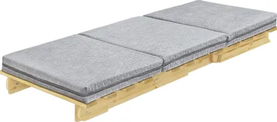 Produktbild von Klappbett Klappliege Funktionsbett 80x200 Kiefer massiv mit optionalem Zubehör V-60.49-08mit Auflage